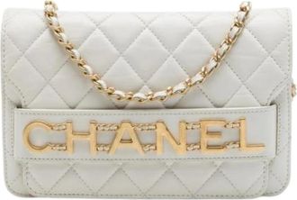 Chanel Pre-owned Vintage Crossbody Bag - Dames - Vintage Schoudertas - Wit - ONE Size - Leer - Vintage