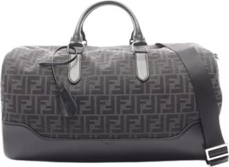 Fendi Pre-owned Vintage Boston Bag - Heren - Vintage Weekendtas - Zwart - ONE Size - Leer - Vintage