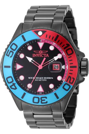 Invicta Grand Diver 48614 Heren Horloge - Quartz Uurwerk - Roestvrij Staal met zwarte Wijzerplaat - 52mm