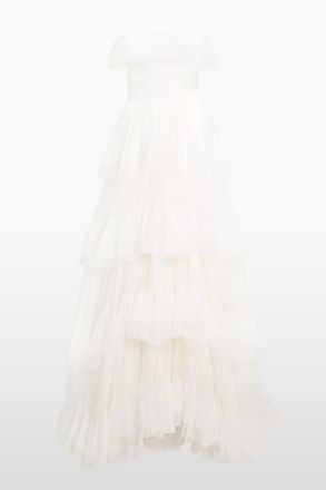 Jenny Packham Angel Falls Tiered Maxi Dress in Ivory at Nordstrom, Size 14 Uk