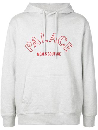 Palace Couture logo-print hoodie - Grey