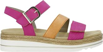 Remonte Womens Strappy Sandals In Magenta/orange Synthetic
