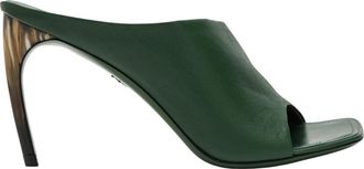 Ferragamo Hoge Hak Sandaal Nympha - Dames - Muiltjes - Groen - 37 1/2 EU - Schoenen