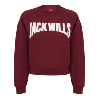 Jack Wills Dames/Dames Varsity Sweatshirt met ronde hals (Bourgondi&euml;)