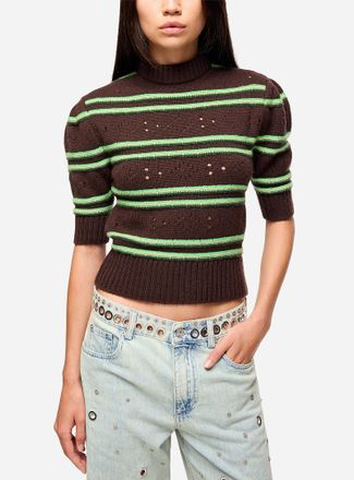 Marni Womens Raised stripes cashmere sweater