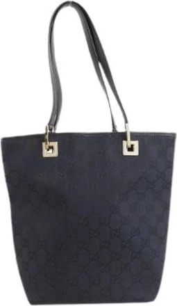 Gucci Pre-owned Tote Bags, female, Blue, Size: ONE SIZE Pre-owned GG Canvas Shoulder Bag