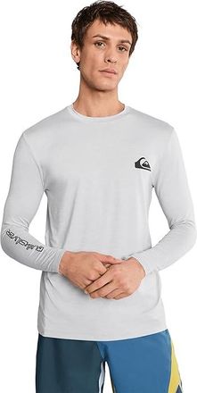 Quiksilver Everyday Long Sleeve Surf T-Shirts Mens Swimwear Light Grey Heather : 2XL, Polyester/Spandex