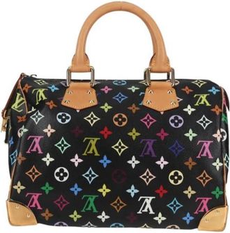 Louis Vuitton Tweedehands Canvas handtassen - Dames - Vintage Handtas - Zwart - ONE Size - Leer - Vintage