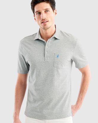 Johnnie-O Original 4-Button Polo In Heathered Grey