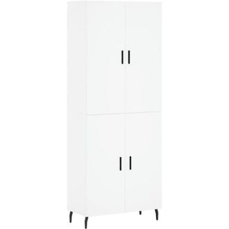 vidaXL Vidaxl - Aparador Alto Madera Contrachapada Blanco 69,5x34x180 Cm