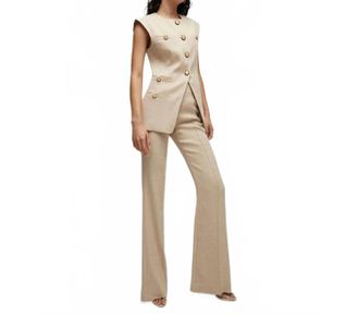 Veronica Beard Komi Pants In Sandalwood Melange