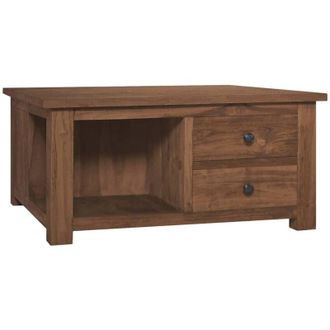 vidaXL Vidaxl Mesa De Centro De Madera Maciza De Teca 68x68x33 Cm