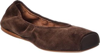Alaia Ala&iuml;a Square Suede Ballet Flat