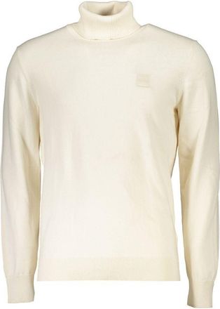 HUGO BOSS White Cotton Mens Turtleneck