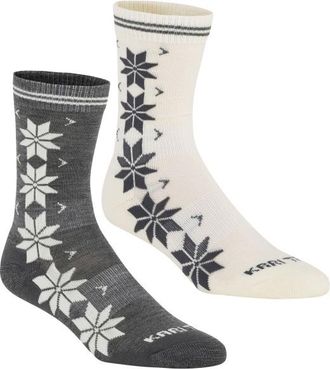 Kari Traa Vinst Wool Sock 2 Pack Merinosocken f&uuml;r Damen | grau