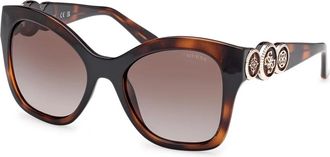 Guess Stijlvolle zonnebril in bruin schildpad - Dames - Zonnebrillen - Bruin - 55 MM - Accessoires