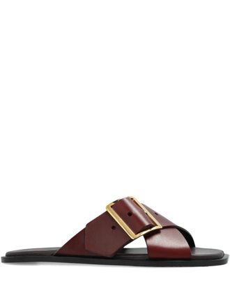 Loewe buckle crisscross sandals - Rosso