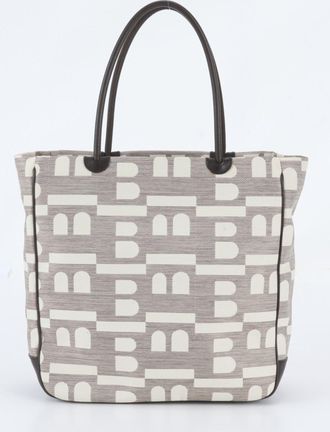 Bally Leather Canvas Handbag Shoulder Bag Tote Bag (Pre-Owned)