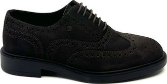 Fratelli Rossetti Richelieu &agrave; bout fleuri perfor&eacute; - Heren - Veterschoenen - Zwart - 40 1/2 EU - Schoenen