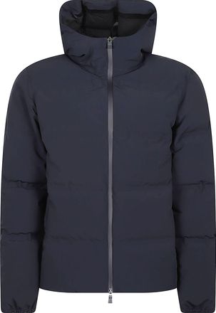 Herno Blue New Impact Cropped Padded Polyamide Down Jacket