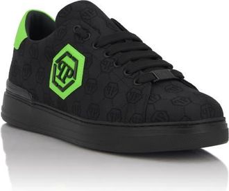 Philipp Plein Low-Top Sneakers Jacquard Monogram Men in Black+Greenfluo at Nordstrom, Size 47
