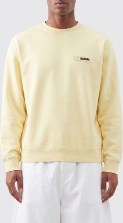 Jacquemus Felpa girocollo in puro cotone con logo a contrasto applicato