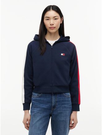 Tommy Hilfiger Womens Tommy Jeans Interlock Track Jacket - Navy - XL
