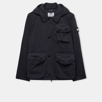 Weekend Offender Mens Harporcrate Pocket Jacket in Black Cotton - Size X-Large