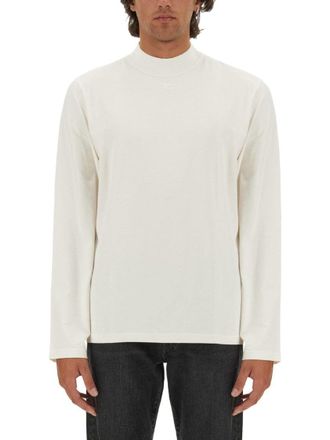 Courr&egrave;ges White T-Shirt With Subtle Logo Detail