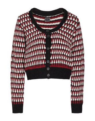 8 by YOOX WOOL BLEND JACQUARD CARDIGAN