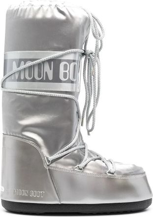 Moon Boot Icon Glance Boot - Dames - Winterlaarzen - Grijs - 39 EU - Leer - Schoenen