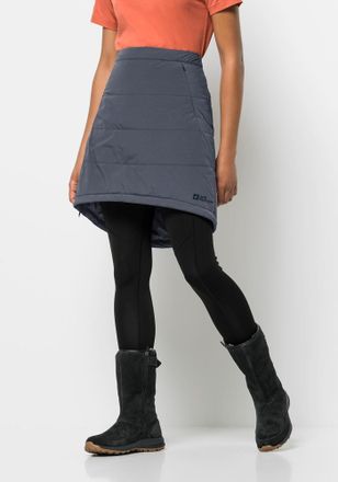 Jack Wolfskin A-Linien-Rock JACK WOLFSKIN ALPENGLUEHEN SKIRT W, Damen, Gr. L (42/44), blau (schwarz, navy), Obermaterial: 87% Polyamid, 13% sonstige Fasern; Futter: