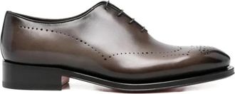 Santoni Oxford - Heren - Nette schoenen - Bruin - 43 1/2 EU - Leer - Schoenen