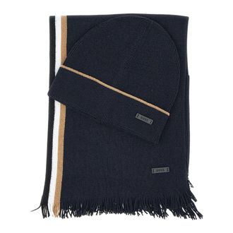 HUGO BOSS Set de gorro y bufanda Henzo - Accessories - Hombre - Azul - ONE SIZE