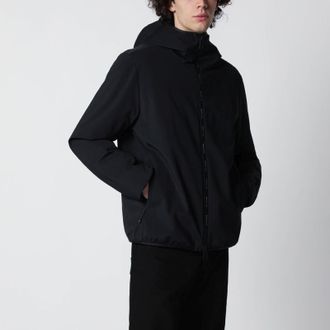 Moncler Batisse short padded jacket with hood in black