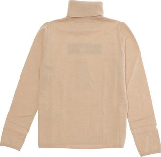 Maison Margiela Boys Tech Fabric Sweater Brown Wool Tops Top