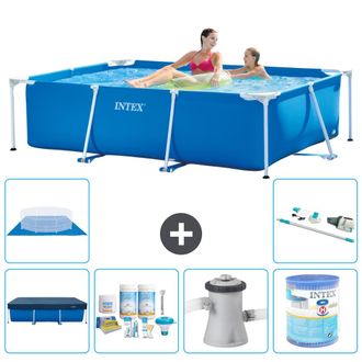 Intex Piscina Con Estructura Rectangular - 220x150x60 Cm - 7-piezas S40044