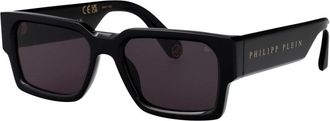 Philipp Plein Master Zonnebril voor Stijlvolle Look - Heren - Zonnebrillen - Zwart - 54 MM - Accessoires