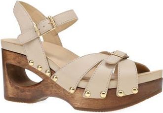 Dansko Alanna Ankle Strap Platform Wedge Sandal in Vanilla at Nordstrom, Size 11.5-12Us