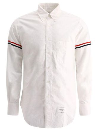 Thom Browne Rwb Stripe Cotton Shirt
