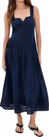 The Great. Daybreak Dress In Navy