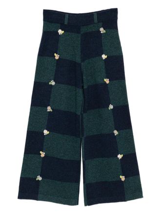 YanYan Knits Geruite broek - Blauw