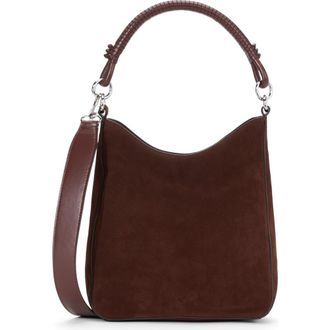Staud Mel Suede Shoulder Bag in Mahogany at Nordstrom