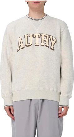 Autry Hoodies & sweatvesten, Heren, Grijs, XL, Klassieke Crewneck Sweatshirt