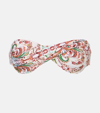 Melissa Odabash Top de bikini bandeau Martinique estampado