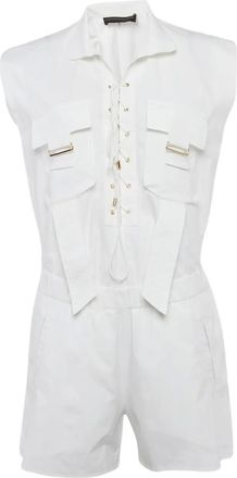 Alexandre Vauthier Tuta corta con coulisse - Bianco
