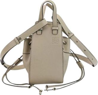 Loewe Pre-owned Bucket Bags, female, Gray, Size: ONE SIZE Pre-owned Hammock Drawstring Mini 2way Bag