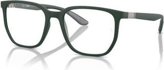 Ray-Ban 55mm Irregular optical glasses in Green at Nordstrom