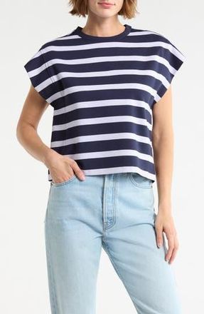 Daniel Rainn Stripe Cap Sleeve Top in Navy/Ivory at Nordstrom Rack, Size Large