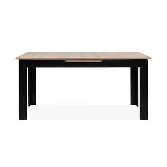 Calicosy Mesa de comedor extensible L160-200 cm - Efecto Roble y Negro